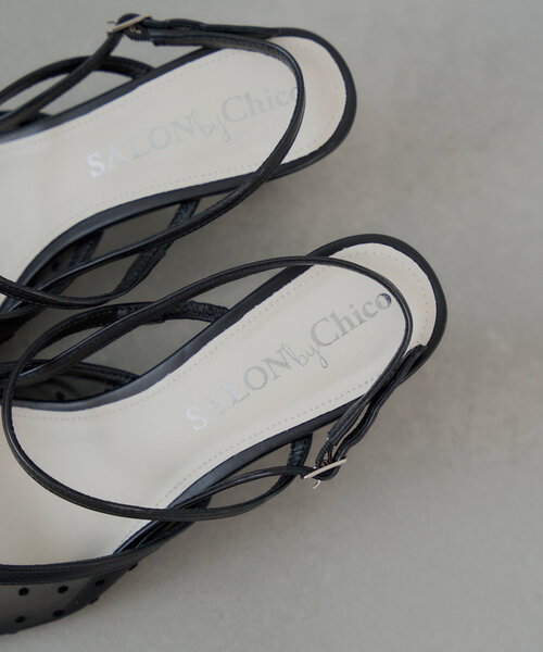 Chico（チコ）の「【SALON by Chico】シアーリボンポインテッドミュール（パンプス・レディース・ブラック/アイボリー・MEDIUM/LARGE/SMALL）」の14枚目の写真