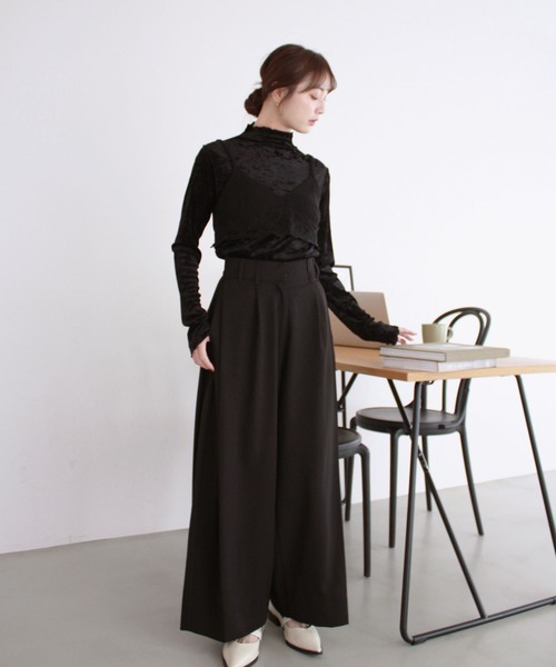 Reurie'（レウリィ）の「【先行販売】レースニットビスチェ／lace knit bustier　ベージュ　ブラック　夏　カジュアル（その他トップス・レディース・ブラック/ベージュ・FREE）」の12枚目の写真