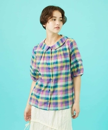 Jocomomola（ホコモモラ）の「ウェーブドビーチェックブラウス（シャツ/ブラウス）」