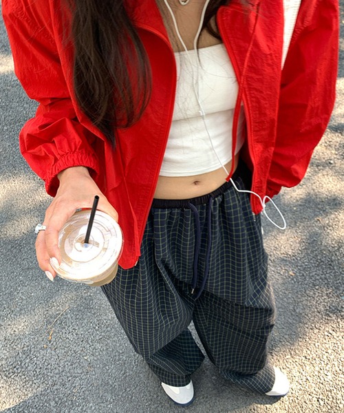 MEMECLE（メメクル）の「【 MEMECLE / メメクル 】チェックワイドイージーパンツ（その他パンツ・レディース・ブラック/ブルー・S/M/L）」の9枚目の写真