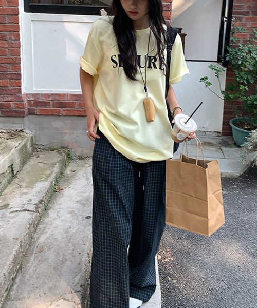MEMECLE（メメクル）の「【 MEMECLE / メメクル 】チェックワイドイージーパンツ（その他パンツ・レディース・ブラック/ブルー・S/M/L）」の11枚目の写真