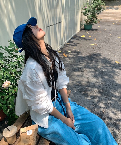 MEMECLE(メメクル)の「【 MEMECLE / メメクル 】チェックワイドイージーパンツ(その他パンツ・レディース・ブラック/ブルー・S/M/L)」の22枚目の写真