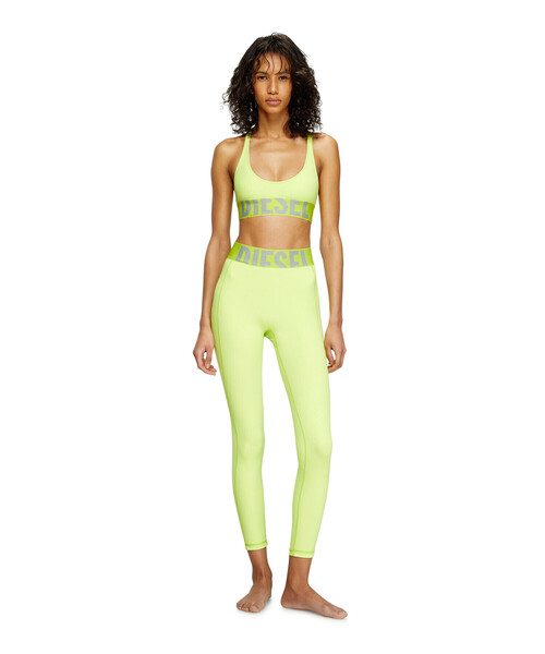 DIESEL>>ディーゼル アリソンDポップ スポーツブラ ALLISON-D-POP Microfibre sports bra with cut-off logo