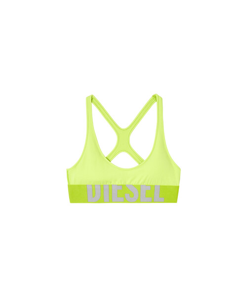 DIESEL>>ディーゼル アリソンDポップ スポーツブラ ALLISON-D-POP Microfibre sports bra with cut-off logo