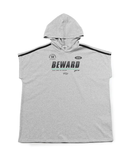 algy(アルジー)の「フレンチスリーブゲームフーディー(Tシャツ/カットソー・キッズ・グレー/オフホワイト/ブラック・XX-SMALL/X-SMALL/MEDIUM/SMALL)」の3枚目の写真