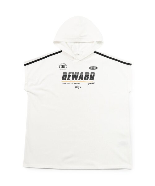 algy(アルジー)の「フレンチスリーブゲームフーディー(Tシャツ/カットソー・キッズ・グレー/オフホワイト/ブラック・XX-SMALL/X-SMALL/MEDIUM/SMALL)」の2枚目の写真