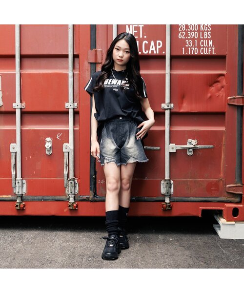 algy(アルジー)の「フレンチスリーブゲームフーディー(Tシャツ/カットソー・キッズ・グレー/オフホワイト/ブラック・XX-SMALL/X-SMALL/MEDIUM/SMALL)」の5枚目の写真