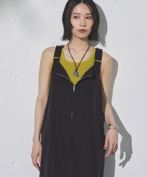 セール】【機能性アイテム】ウォッシャブルフロントZIPジャンスカ