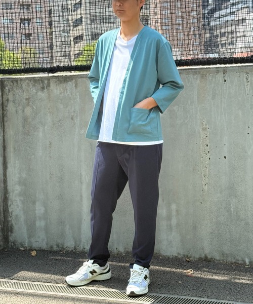 VENCEEXCHANGE（ヴァンスエクスチェンジ）の「8分袖ポケ付きカーディガン（カーディガン/ボレロ・メンズ・グリーン・M/L/LL）」の4枚目の写真