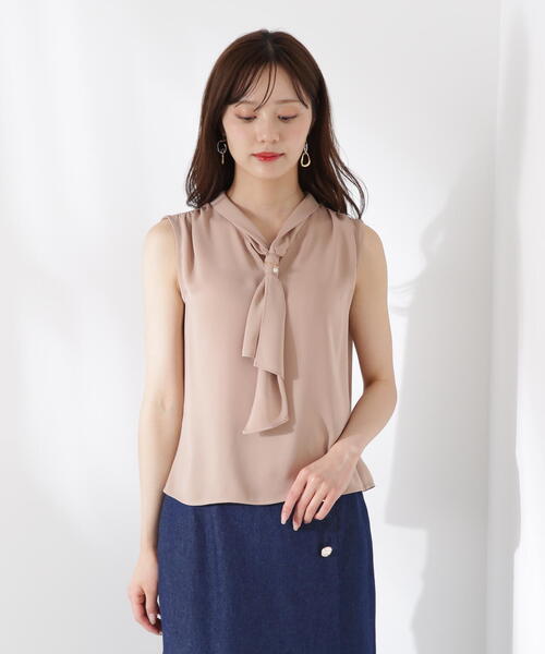PROPORTION BODY DRESSING(プロポーションボディドレッシング)の「パール付きフリルタイブラウス / 1215210611(シャツ/ブラウス・レディース・ブラウン/ホワイト/ベージュ系その他・MEDIUM/SMALL)」の18枚目の写真