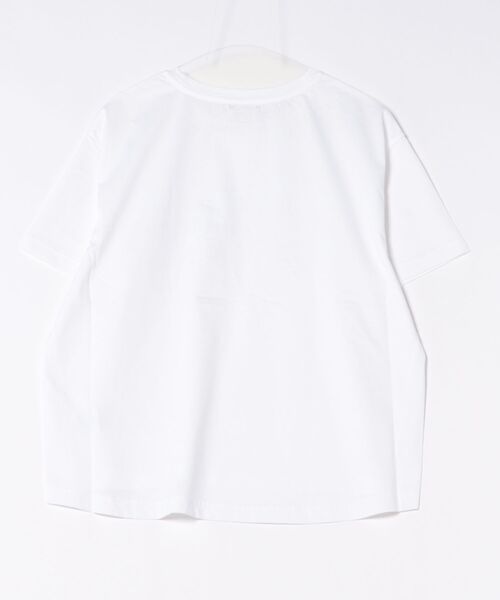 Jines(ジネス)の「シルケット天竺テープ刺繍Tシャツ(Tシャツ/カットソー・レディース・ホワイト/ブラック・38)」の3枚目の写真