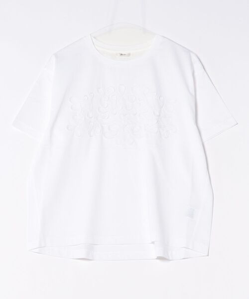 Jines(ジネス)の「シルケット天竺テープ刺繍Tシャツ(Tシャツ/カットソー・レディース・ホワイト/ブラック・38)」の16枚目の写真