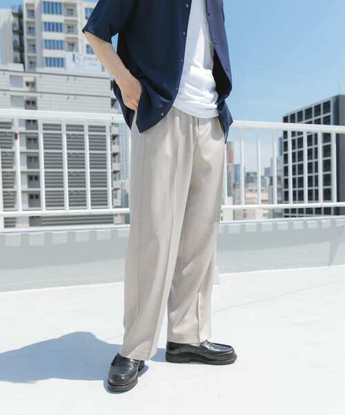 ITEMS URBANRESEARCH（アイテムズ アーバンリサーチ）の「2タックセンタープレススラックス（その他パンツ・メンズ・ブラウン/グレー系その他/ブラック・LARGE/MEDIUM）」の14枚目の写真