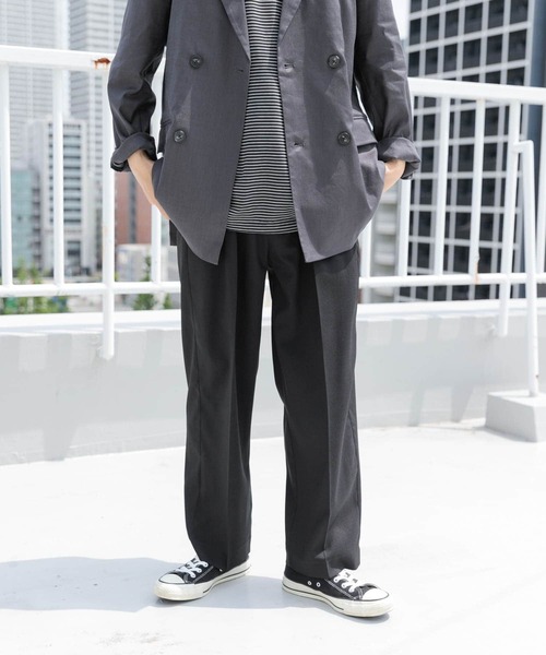 ITEMS URBANRESEARCH（アイテムズ アーバンリサーチ）の「2タックセンタープレススラックス（その他パンツ・メンズ・ブラウン/グレー系その他/ブラック・LARGE/MEDIUM）」の19枚目の写真