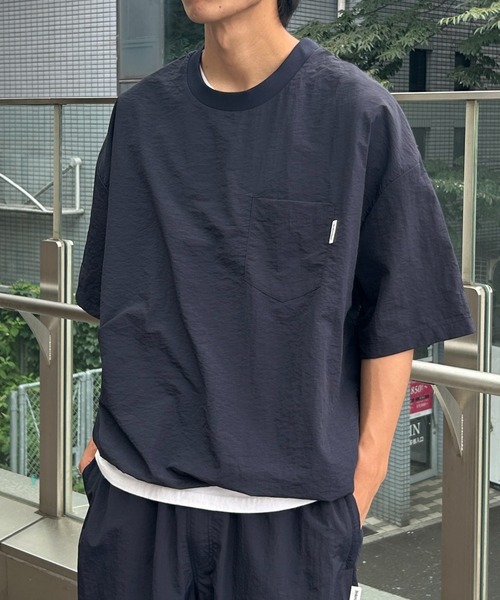 BROKEN BASE(ブロークンベース)の「4-Way Pullover SS(Tシャツ/カットソー・メンズ・ネイビー/ブラック・MEDIUM/LARGE)」の1枚目の写真