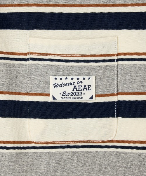 AEAE■STRIPE PK T-SHIRTS■送料込 STRIPE PK T-SHIRTS（Tシャツ/カットソー）｜aeae
