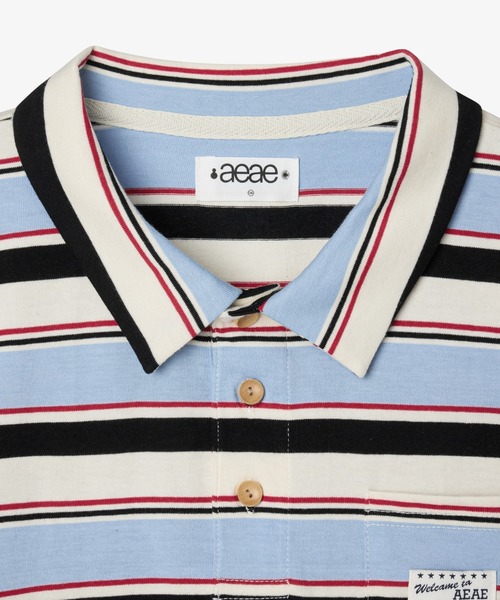 AEAE■STRIPE PK T-SHIRTS■送料込 STRIPE PK T-SHIRTS（Tシャツ/カットソー）｜aeae