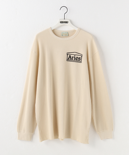 ARIES（アリーズ）の「【ARIES / アリーズ】WAFFLE LS TEE（Tシャツ/カットソー・メンズ・ホワイト系その他/カーキ・LARGE）」の2枚目の写真