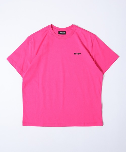 NERDY（ノルディ）の「ブレンク ボールド ロゴ 半袖 Tシャツ（Tシャツ/カットソー・メンズ・ピンク/ネイビー/グレー/ホワイト・M/L/S）」の20枚目の写真