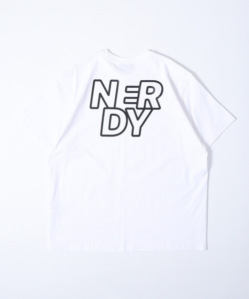 NERDY（ノルディ）の「ブレンク ボールド ロゴ 半袖 Tシャツ（Tシャツ/カットソー・メンズ・ピンク/ネイビー/グレー/ホワイト・M/L/S）」の6枚目の写真