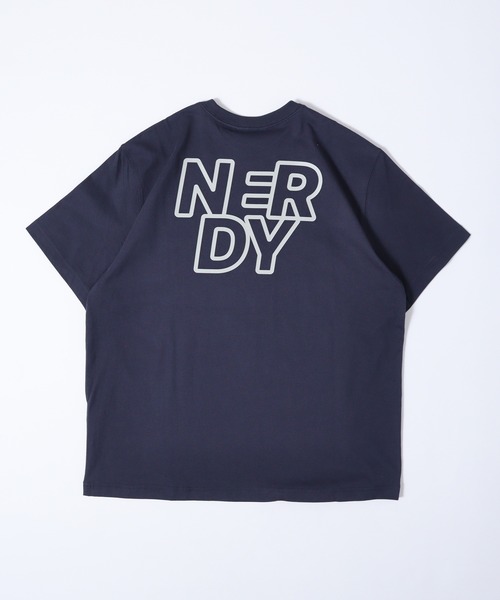 NERDY（ノルディ）の「ブレンク ボールド ロゴ 半袖 Tシャツ（Tシャツ/カットソー・メンズ・ピンク/ネイビー/グレー/ホワイト・M/L/S）」の22枚目の写真