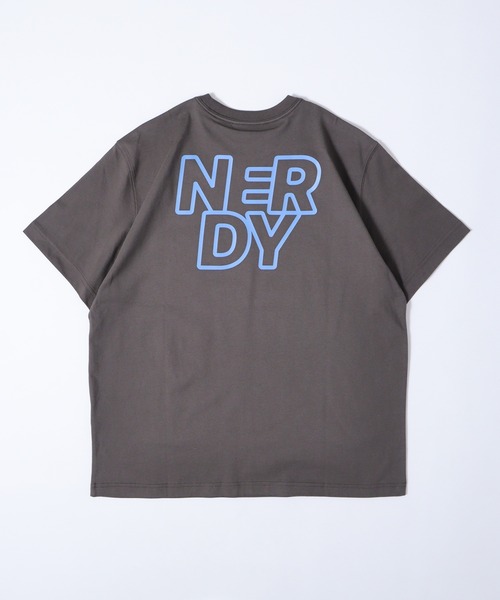 NERDY（ノルディ）の「ブレンク ボールド ロゴ 半袖 Tシャツ（Tシャツ/カットソー・メンズ・ピンク/ネイビー/グレー/ホワイト・M/L/S）」の14枚目の写真