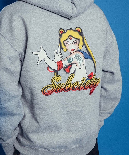 Subciety(サブサエティ)の「Moon light hoodie(パーカー・メンズ・ネイビー/グレー/ブラック・XX-LARGE/X-LARGE/LARGE/MEDIUM/SMALL)」の2枚目の写真