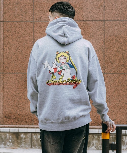 Subciety(サブサエティ)の「Moon light hoodie(パーカー・メンズ・ネイビー/グレー/ブラック・XX-LARGE/X-LARGE/LARGE/MEDIUM/SMALL)」の5枚目の写真