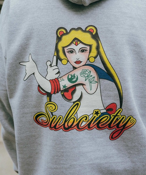 Subciety(サブサエティ)の「Moon light hoodie(パーカー・メンズ・ネイビー/グレー/ブラック・XX-LARGE/X-LARGE/LARGE/MEDIUM/SMALL)」の7枚目の写真