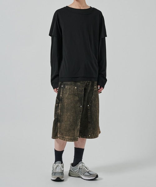 k*a様 NVRFRGT Terry Double Layer LS T 2 黒 セール】別注 DOUBLE LAYERD LONG SLEEVE TSHIRT（Tシャツ