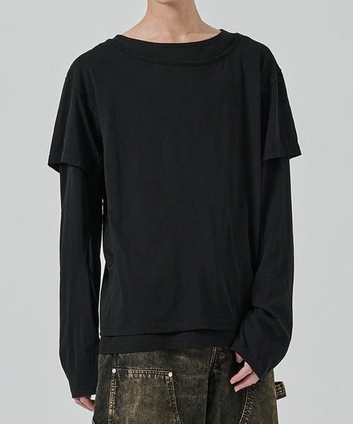 Tシャツ・カットソー Double-Layered T-Shirt T-SHULA Man: T-shirt with double sleeves | Diesel