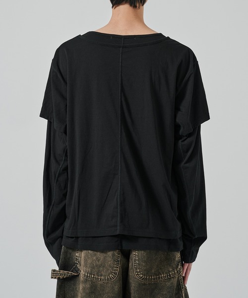 k*a様 NVRFRGT Terry Double Layer LS T 2 黒 セール】別注 DOUBLE LAYERD LONG SLEEVE TSHIRT（Tシャツ