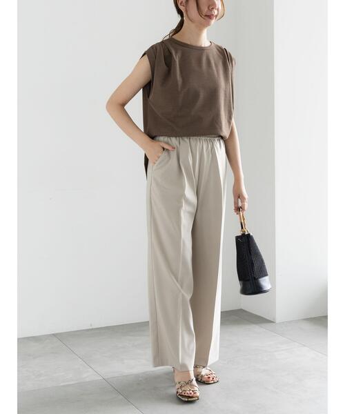 Te chichi（テチチ）の「ショルダータックラメトップス（Tシャツ/カットソー・レディース・オリーブ/ネイビー/シルバーグレー・F）」の8枚目の写真