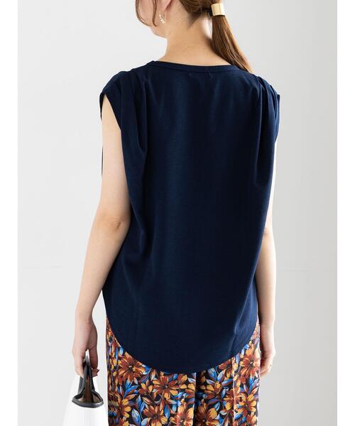 Te chichi（テチチ）の「ショルダータックラメトップス（Tシャツ/カットソー・レディース・オリーブ/ネイビー/シルバーグレー・F）」の12枚目の写真