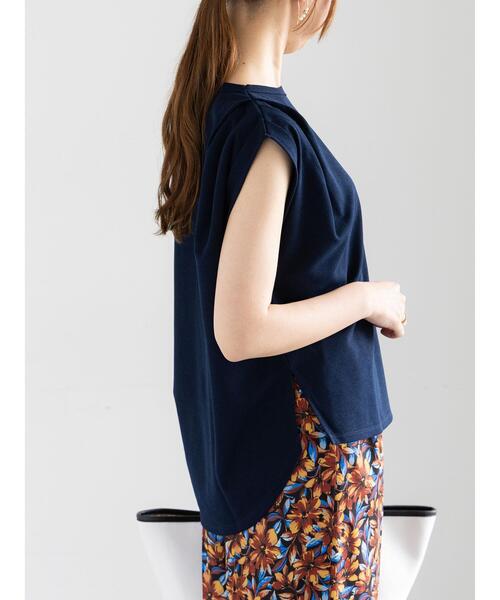 Te chichi（テチチ）の「ショルダータックラメトップス（Tシャツ/カットソー・レディース・オリーブ/ネイビー/シルバーグレー・F）」の13枚目の写真