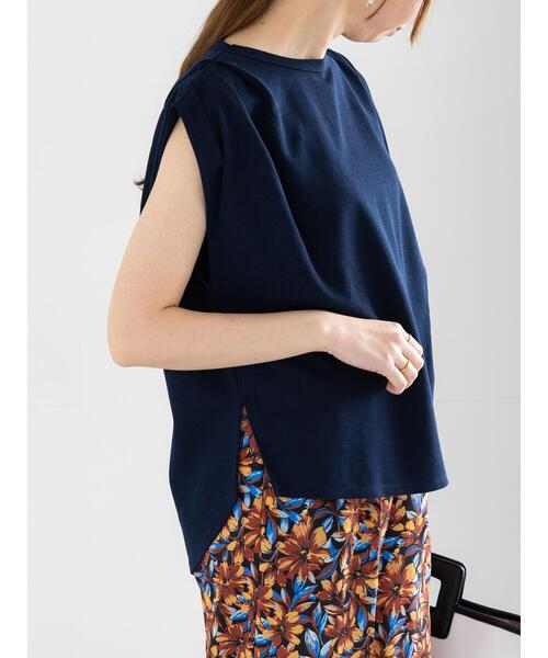 Te chichi（テチチ）の「ショルダータックラメトップス（Tシャツ/カットソー・レディース・オリーブ/ネイビー/シルバーグレー・F）」の14枚目の写真