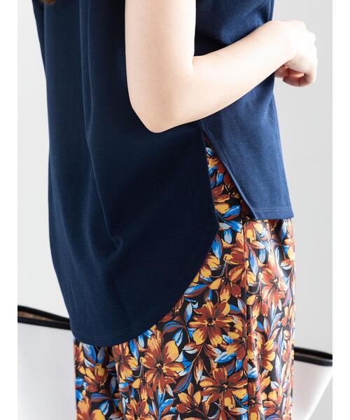 Te chichi（テチチ）の「ショルダータックラメトップス（Tシャツ/カットソー・レディース・オリーブ/ネイビー/シルバーグレー・F）」の16枚目の写真