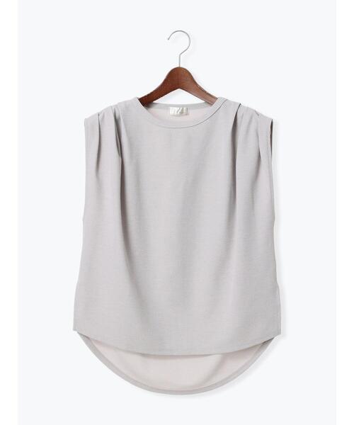 Te chichi（テチチ）の「ショルダータックラメトップス（Tシャツ/カットソー・レディース・オリーブ/ネイビー/シルバーグレー・F）」の18枚目の写真