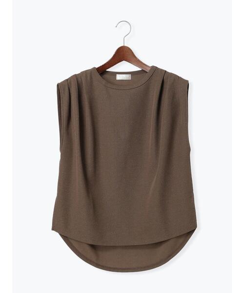 Te chichi（テチチ）の「ショルダータックラメトップス（Tシャツ/カットソー・レディース・オリーブ/ネイビー/シルバーグレー・F）」の19枚目の写真