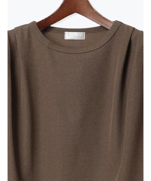 Te chichi（テチチ）の「ショルダータックラメトップス（Tシャツ/カットソー・レディース・オリーブ/ネイビー/シルバーグレー・F）」の21枚目の写真