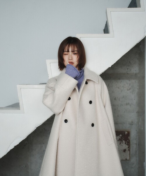 今期新作＜EMMEL REFINES＞EM Aライン ミディアム コート EMMEL REFINES＞EM Aライン ミディアム コート（ステンカラーコート