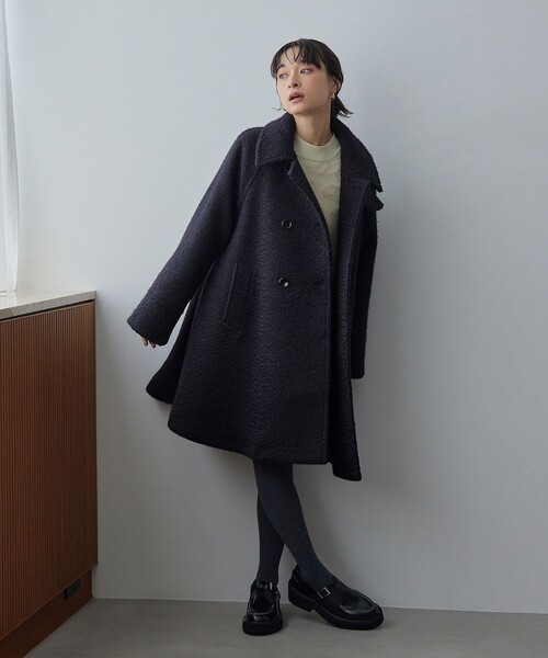 EMMEL REFINES＞EM Aライン ミディアム コート（ステンカラーコート