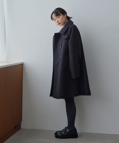 EMMEL REFINES＞EM Aライン ミディアム コート（ステンカラーコート