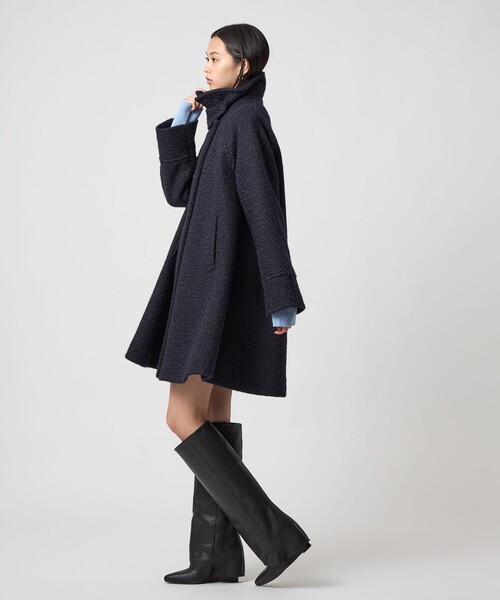 EMMEL REFINES（エメルリファインズ）の「＜EMMEL REFINES＞EM Aライン ミディアム コート（ステンカラーコート・レディース・オフホワイト/ネイビー・S/M）」の21枚目の写真