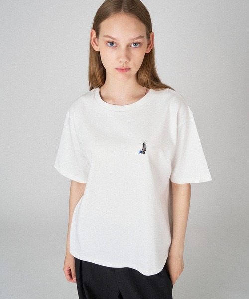 セール】BOUQUET EMBROIDERY T-SHIRT / ブーケ刺繍Tシャツ（T
