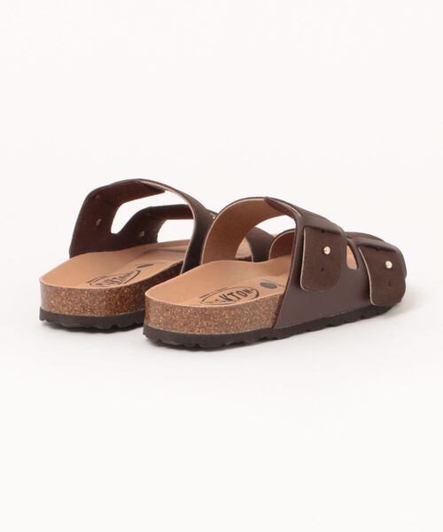 Scrap Book（スクラップブック）の「【PLAKTON】2ストラップ　スライドサンダル（サンダル・レディース・グレー/ブラウン・37/38/36）」の4枚目の写真