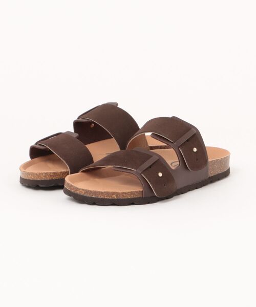 Scrap Book（スクラップブック）の「【PLAKTON】2ストラップ　スライドサンダル（サンダル・レディース・グレー/ブラウン・37/38/36）」の7枚目の写真