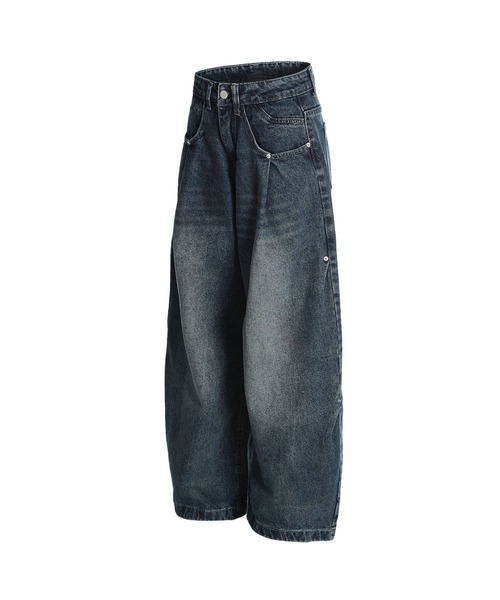 HOOK(フック)の「ルーズバルーンシルエットデニムパンツ(デニムパンツ・メンズ・ライトブルー/ネイビー・LARGE/SMALL/MEDIUM)」の8枚目の写真