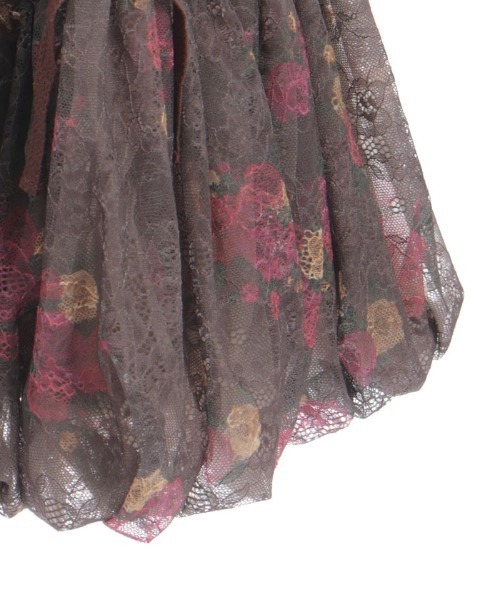 axes femme（アクシーズファム）の「ブーケレースバルーンミニスカート（スカート・レディース・ブラウン/クリーム・FREE）」の13枚目の写真