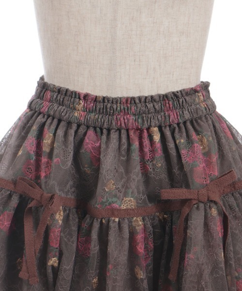 axes femme（アクシーズファム）の「ブーケレースバルーンミニスカート（スカート・レディース・ブラウン/クリーム・FREE）」の14枚目の写真